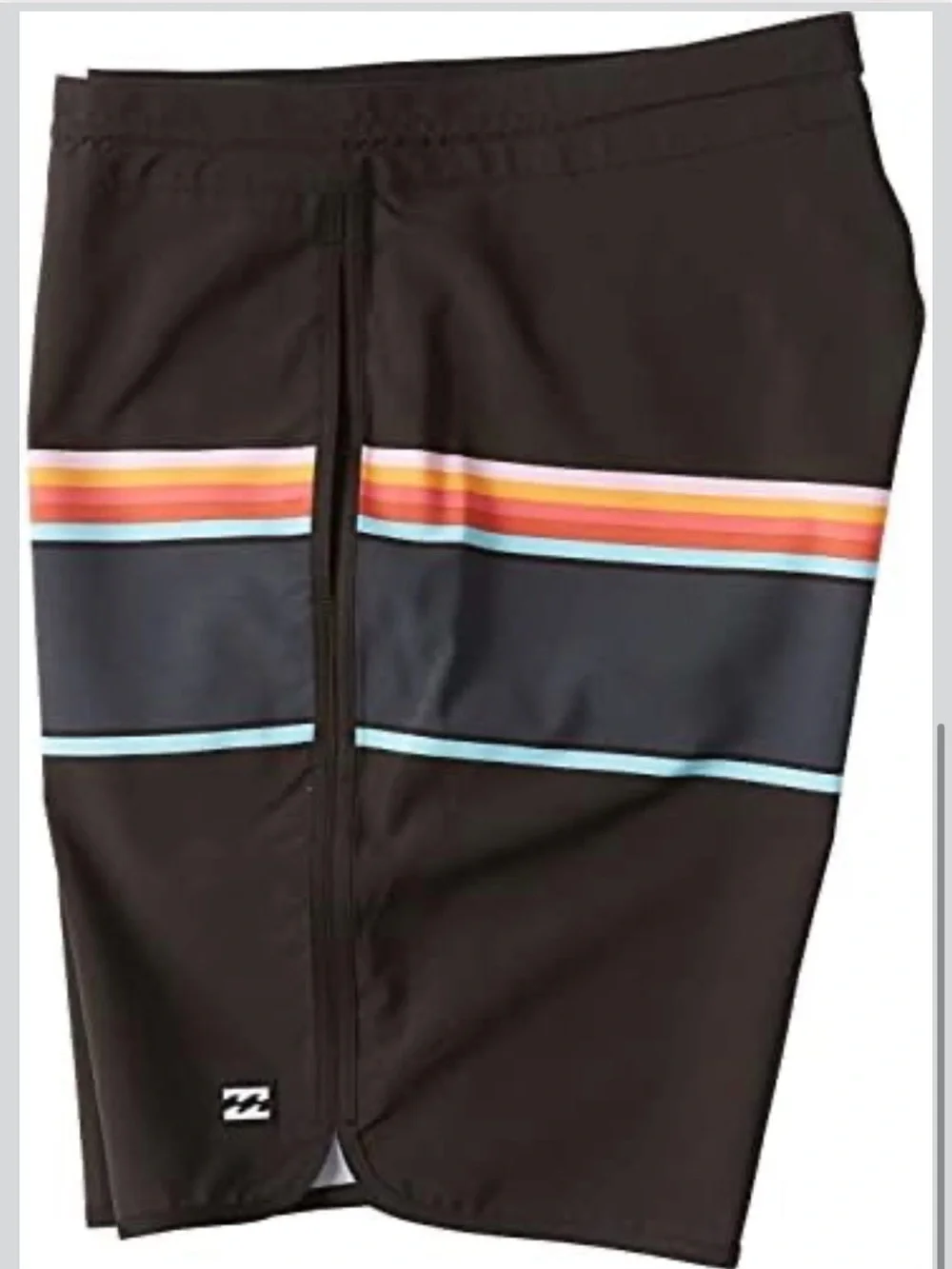 NWT Billabong 73 Spinner Lo Tide Mens Board Shorts Black Striped Size 34